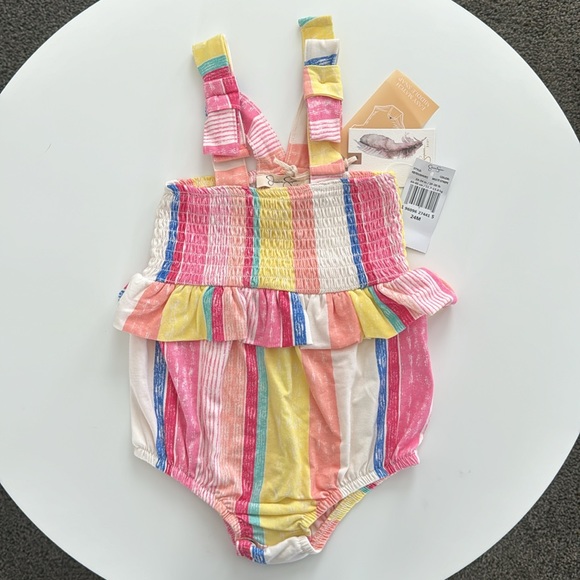 Jessica Simpson Other - Jessica Simpson Multicolor Striped Bubble Romper 24 Months